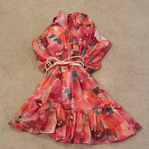 Floral Pink Dress tie shell